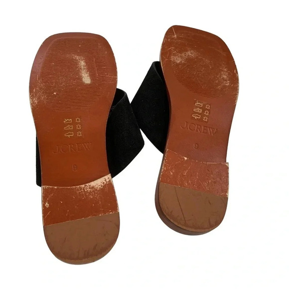 J. Crew Suede Thong Leather Sandals Black Size 9 - Picture 6 of 10